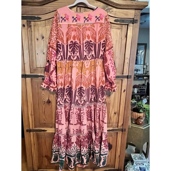FARM RIO AINIKA MACAW MAXI DRESS Size LARGE - Picture 8 of 9